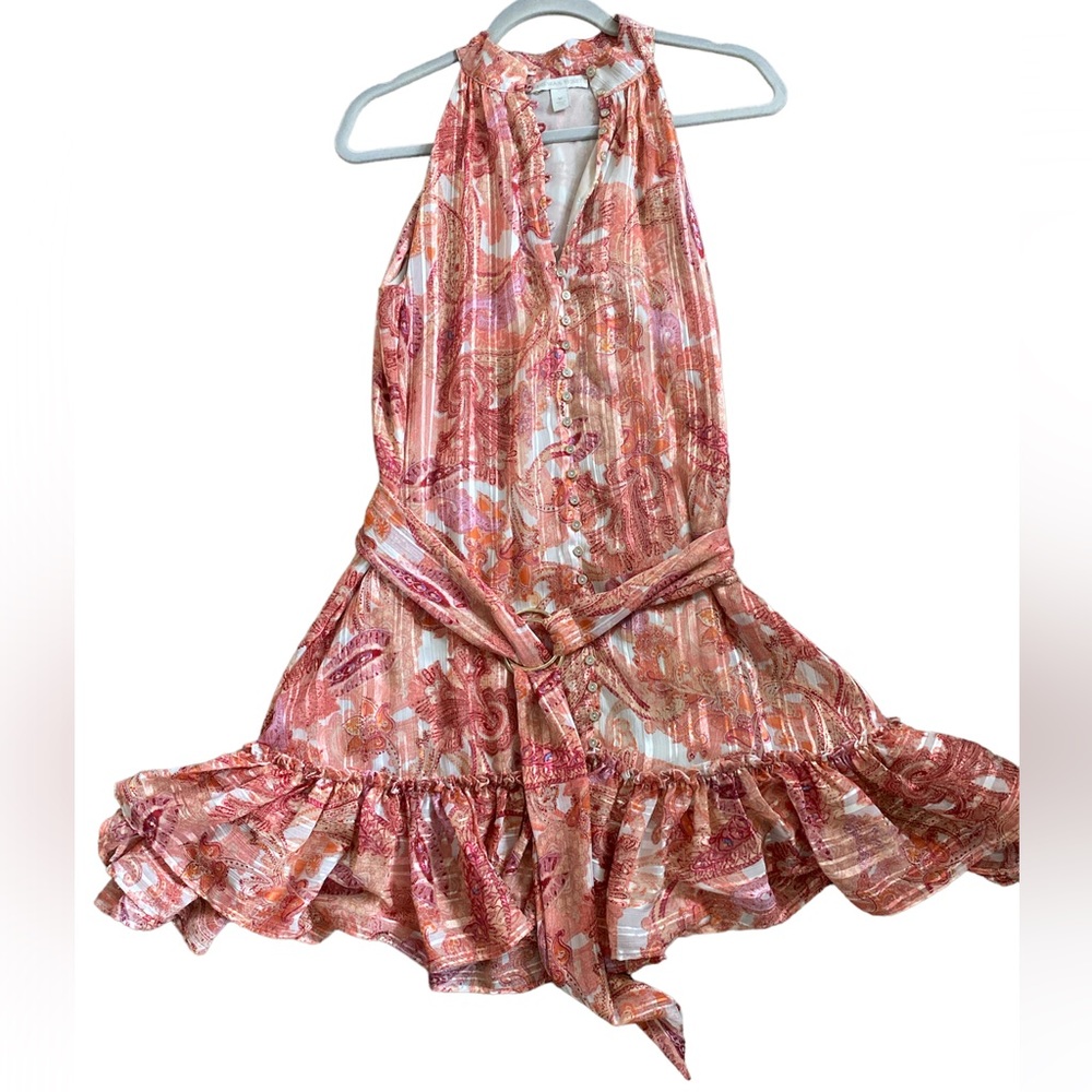 Beautiful Pink/Orange Henna Pattern Design Dress